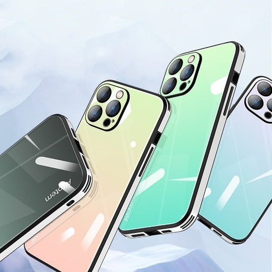 Magic Color Toughened Glass Phone Case