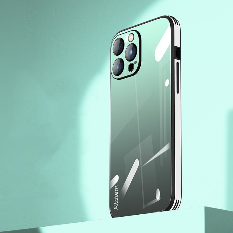 Magic Color Toughened Glass Phone Case