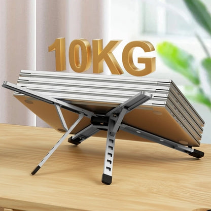 Portable Foldable Laptop Stand With 6 Adjustable Height For 10 To 17.3Inch Notebook Enhances Cooling And Ergonomic Design F19E