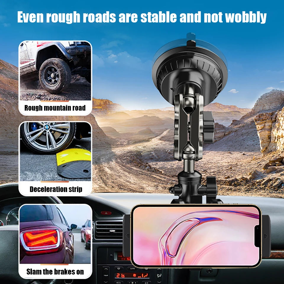 Car Tablet Holder Suction Cup Mount 360° Metal Magic Arm for iPad Pro Air 5-13'' Xiaomi Tablet SUV Truck Vehicle Lift Windshield