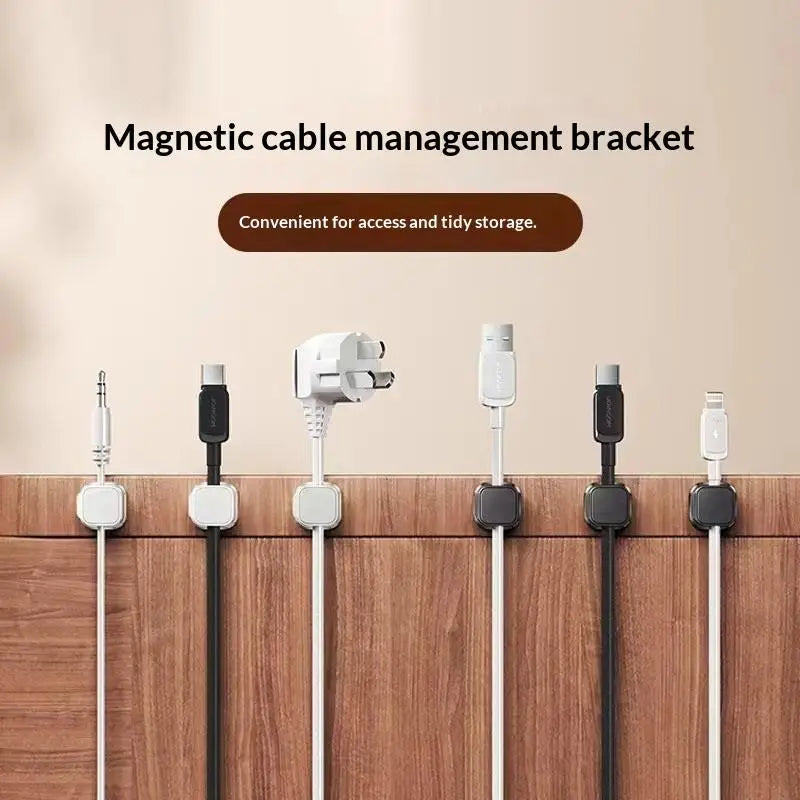 Magnetic Cable Clip Cable Holder Adhesive Wire Keeper Cord Cable Organizer For Home Office Under Desk Management