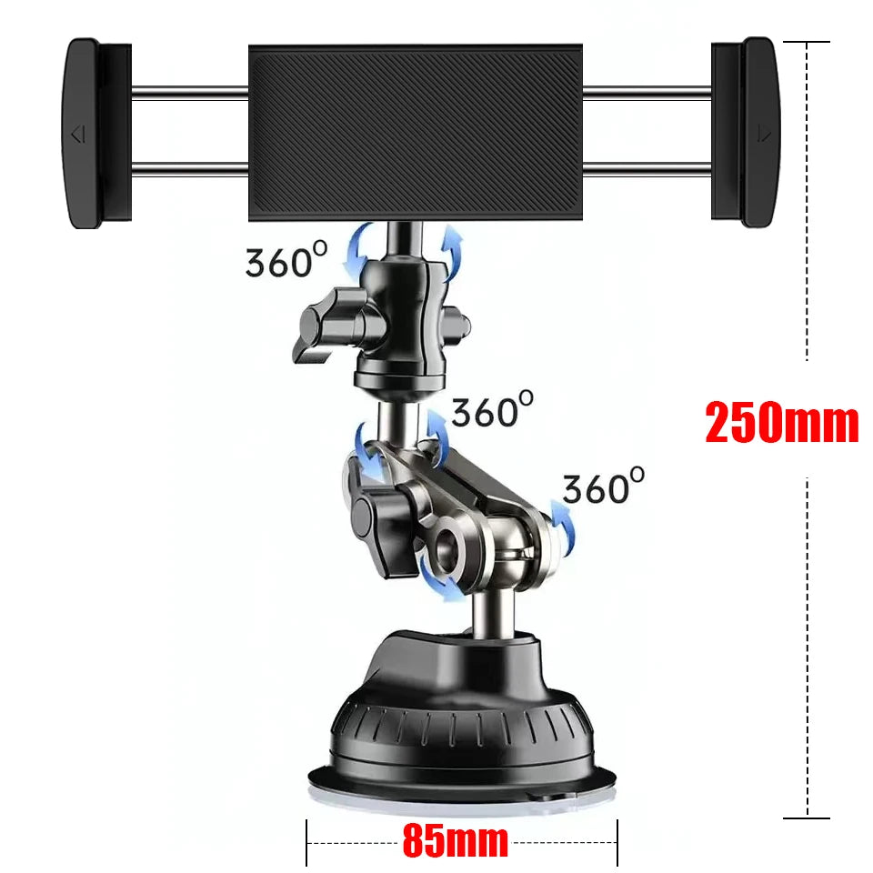 Car Tablet Holder Suction Cup Mount 360° Metal Magic Arm for iPad Pro Air 5-13'' Xiaomi Tablet SUV Truck Vehicle Lift Windshield