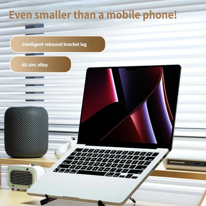 Portable Foldable Laptop Stand With 6 Adjustable Height For 10 To 17.3Inch Notebook Enhances Cooling And Ergonomic Design F19E